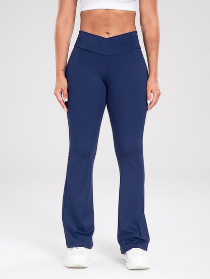 Women'S Solid High Waist Flare Leg Leggings, Casual Comfy Bell Bottom Tummy Control Skinny Pants for Yoga Gym Workout, Ladies Bottoms for All Seasons, Going Out Bottoms, Flared Pants, Pants for Women